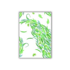 green floral print
