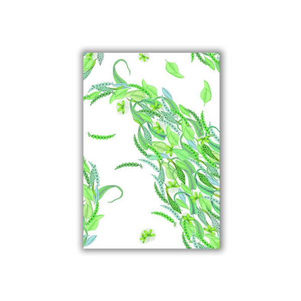 green floral print