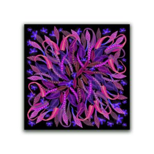 Angel Modal Cashmere Scarf Black & Pink